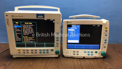 1 x GE Datex Ohmeda Compact Anesthesia Monitor (Powers Up) and 1 x GE B30 Patient Monitor (Powers Up with Damaged Casing - See Photo)