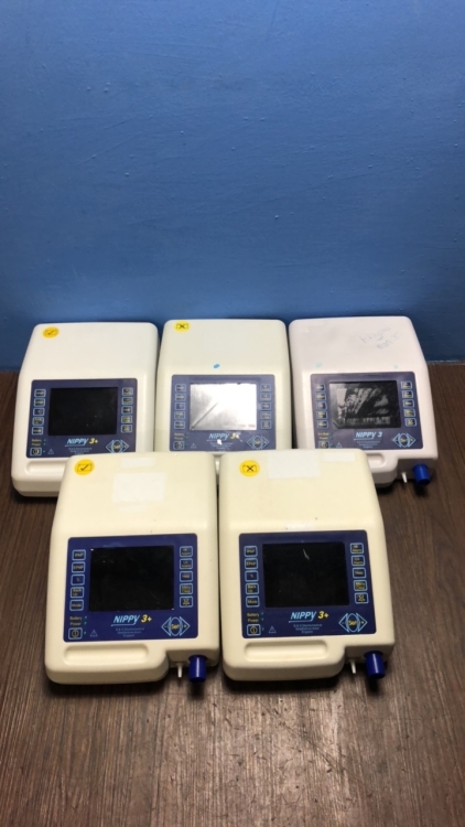 5 x B&D Electromedical Nippy 3+ Ventilators (All Power Up) *GL*