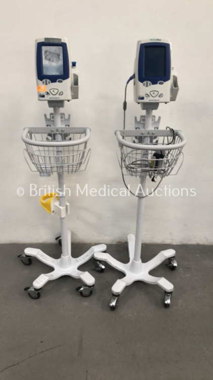 2 x Welch Allyn Vital Signs LXi Monitors on Stands (Both No Power)