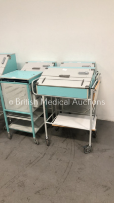 5 x Bristol Maid Lockable Cabinets and 1 x Bristol Maid Filing Trolley