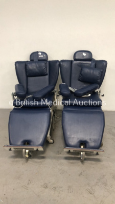 2 x Gardhen Bilance Stephen Electric Dialysis/Therapy/ Examination Chairs with Controllers