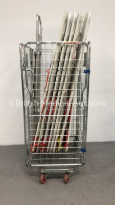 7 x Spinal Boards and 1 x Aluminum Scoop Stretcher (Cage Not Included)