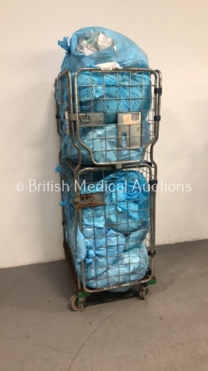 Mixed Cage of Consumables Including Dermagrip Gloves, Mefix Self Adhesive Fabric and Cirrus Nebulizer Mask Kits (Cage Not Included - Out of Date)