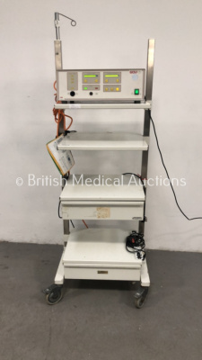 Stack Trolley with Richard Wolf 2280 Riwolith Surgical Generator (Powers Up) *S/N S0176906*