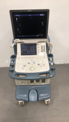 Toshiba Aplio XG SSA-790A Ultrasound Scanner with 2 x Transducers/Probes (1 x PST-30BT * Mfd Dec 2009 * and 1 x PST-50AT * Mfd Nov 2009 *) 1 x 3-Lead