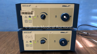 2 x Aesculap Axel 180 Light Source Units (Both Power Up)