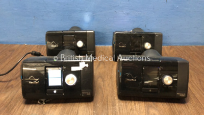 4 x ResMed Airsense 10 Elite CPAP Units with 1 x AC Power Supply (All Power Up)