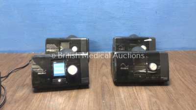 4 x ResMed Airsense 10 AutoSet CPAP Units with 1 x AC Power Supply (All Power Up)