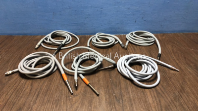 6 x Assorted Fiber Optic Light Cables