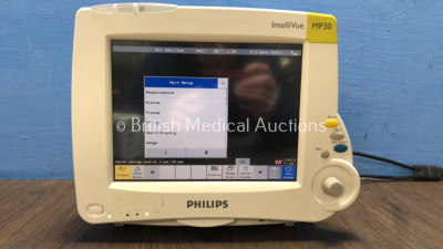 Philips Intellivue MP30 Touch Screen Patient Monitor (Powers Up) *C*