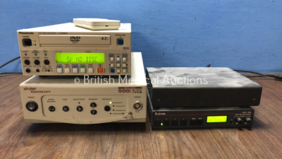 Mixed Lot Including 1 x Stryker Endoscopy 988i 3 Camera Unit, 1 x Panasonic LQ-MD800 DVD Video Recorder, 1 x Extron RGB Scaler and 1 x Olympus Model V