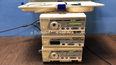 Job Lot Including 2 x Olympus Visera CLV-S40 Emergency Lamp Units, 1 x Olympus Visera OTV-S7 Digital Processor Unit and 1 x Olympus WA50010A HD Endoey