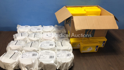 Mixed Lot Including 22 x 1kg Disposable C02 Absorbent Cartridges and 30 x Sharpsguard Hazardous Waste Containers