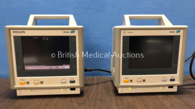 1 x Philips M3046A Patient Monitor and 1 x Agilent M3046A Patient Monitor (Both Power Up)