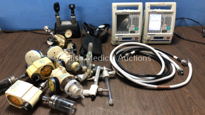 Mixed Lot Including 2 x Baxter Colleague CXE Pumps (1 Powers Up, 1 No Power) 2 x Welch Allyn Otoscopes with 1 x Base Unit (No Power) 2 x BP Cuffs and