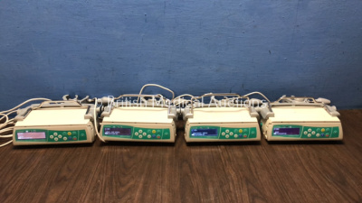 4 x B.Braun Infusomat Space Infusion Pumps with 4 x AC Power Supplies (All Power Up) *61394 / 61186 / 71753 / 61323*