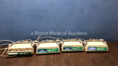 4 x B.Braun Infusomat Space Infusion Pumps with 4 x AC Power Supplies (All Power Up) *61450 / 61296 / 61007 / 71962*