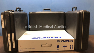 3 x Olympus Endoscope Cases (1 with Damaged Lock-See Photo) 1 x Olympus Endoscope Box