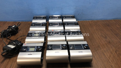 12 x ResMed S9 VPAP ST CPAP Units with 12 x AC Power Supplies (All Power Up)