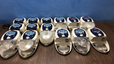 Job Lot Including 11 x ResMed Escape CPAP Units, 3 x ResMed VPAP IV ST CPAP Units (All Power Up) 9 x Humidifier Units (3 Missing Covers-See Photos) 14