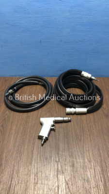 Synthes Surgical Drill Handpiece with 1 x Attachment,1 x Synthes Air Hose and 1 x MicroAire Air Hose