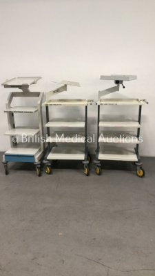 1 x Smith and Nephew Stack Trolley and 2 x Olympus Video Trolleys