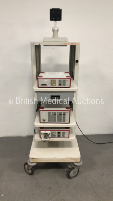 Smith and Nephew Stack System with Richard Wolf 2271 US Litho Ultrasonic Lithotripter, Richard Wolf 2232 Laparo CO2 Pneu Insufflator and Richard Wolf