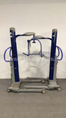 2 x Arjo Maxi-Move Electric Patient Hoists with Batteries and Controller (Both No Power)