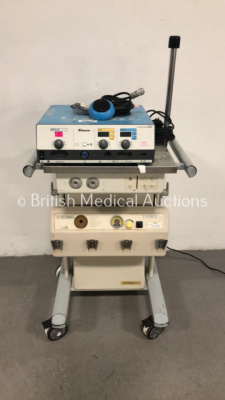 Valleylab Force EZc EZ-8C Electrosurgical / Diathermy Unit with Footswitch on Eschmann ST80 Suction Trolley (Powers Up with Alarm - See Pictures) *S/N