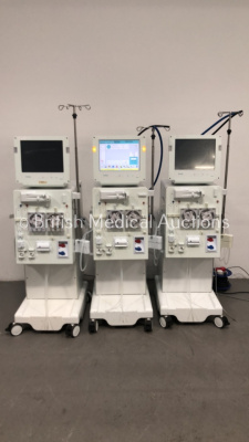 3 x B-Braun Dialog + Dialysis Machines (1 x Powers Up) *S/N 92336 / 92344 / 91708*