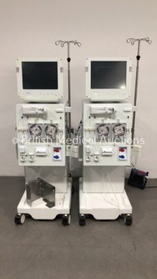 2 x B-Braun Dialog + Dialysis Machines - Software Version *Running Hours* (Both Draw Power with Alarms) *S/N 91704 / 92335*