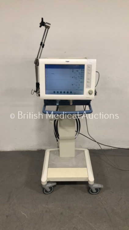 Drager Evita XL Ventilator on Stand Software Version 07.05 with Hoses (Powers Up) **Running Hours 93996* **S/N ARXC-0255** ***Mfd 2006***