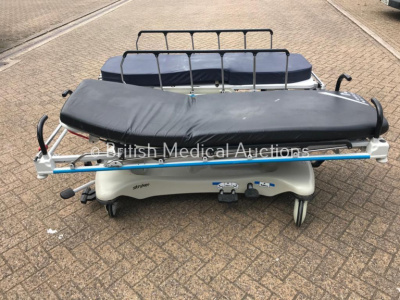 2 x Stryker Hydraulic Patient Trolleys with Mattresses