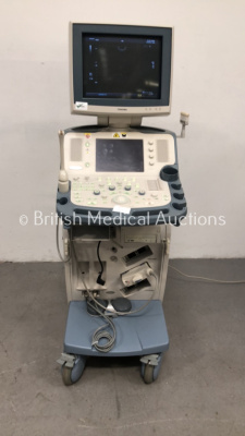 Toshiba Xario SSA-660A Flat Screen Ultrasound Scanner *S/N A5512341* **Mfd 01/2005** with 1 x Transducer / Probe (PVT-661VT *Mfd 11/2007*) (Powers Up)