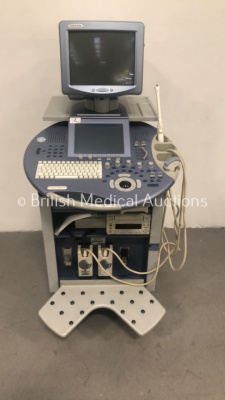 GE Voluson 730 Expert Ultrasound Scanner with 2 x Transducers/Probes (1 x 4C-A * Mfd Feb 2007 * and 1 x IC5--9H * Mfd Feb 2007 *) Sony Digital Color P