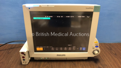 Philips IntelliVue MP70 Neonatal Touch Screen Monitor *Mfd 2011-08* SW Rev J.10.45 (Powers Up with Slight Mark to Screen) with 1 x Philips M3001A Modu