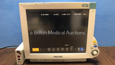 Philips IntelliVue MP70 Neonatal Touch Screen Monitor *Mfd 2007-03* SW Rev J.10.45 (Powers Up with Slight Mark to Screen) with 1 x Philips M3001A Modu