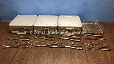 Job Lot of 4 x Nasal Reduction Surgical Sets in Metal Trays