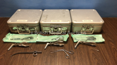 Job Lot of 3 x DPP Surgical Sets in Metal Trays