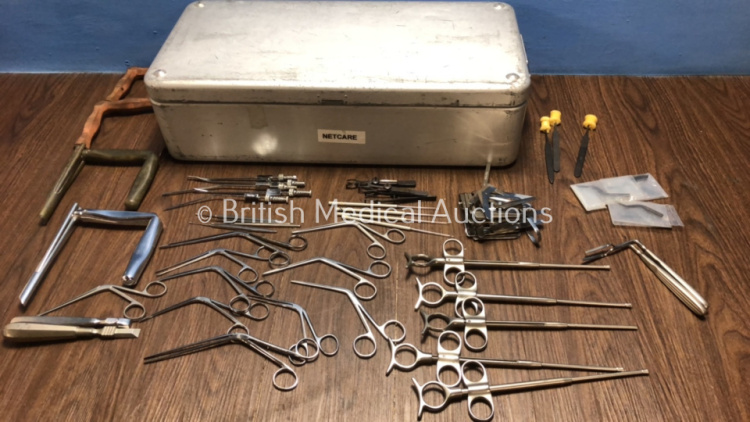 Job Lot of Surgical Instruments in Metal Tray