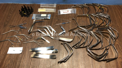 Job Lot of Surgical Instruments Including Lack Tongue Depressors and Ear Speculums