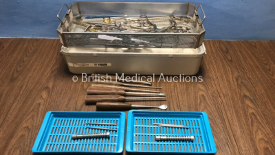 Job Lot of Surgical Instruments Including 1 x Spinal Set in Metal Tray and 2 x Large Chondral Pick Sets