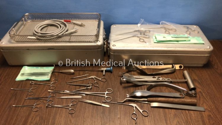 Job Lot Including 1 x Carpal Tunnel Surgical Set and 1 x Hip Surgery Set in Metal Trays