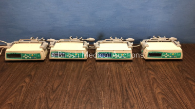 Job Lot of 4 x B.Braun Infusomat Space Infusion Pumps with 4 x Power Supplies (All Power Up) *61065 / 61502 / 61354 / 61384*