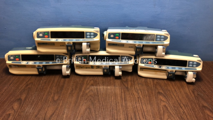 Job Lot of 5 x Asena CC Syringe Pumps and 1 x Cardinal Health Alaris CC Syringe Pump (All Draw Power with Blank Screens) *800335689 / 800803436 / 8003