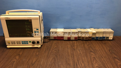 Job Lot Including 1 x Datex Engstrom Compact AS/3 Anesthesia Monitor (Powers Up) with 1 x M-CAiO Gas Module, 1 x M-NESTPR Module and 14 Various Module