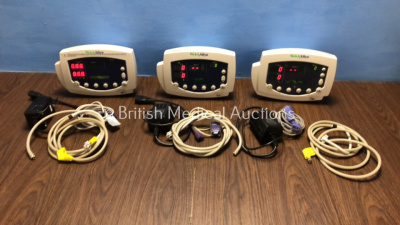 3 x Welch Allyn 53N00 Patient Monitor with 3 x Power Supplies 3 x SpO2 Leads and 3 x BP Hoses (All Power Up)