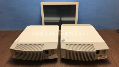 Job Lot Including 2 x Philips Intellivue MP90 Anestesia M8008A Monitors (Both Power Up) and 1 x Elo LCD Touch Screen