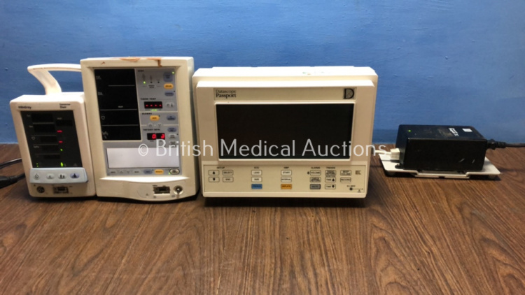 Job Lot Including 1 x Datascope Passport Patient Monitor with CO2, ECG, T, SpO2, Cuff and Printer Options with Power Supply (No Power) 1 x Mindray Da