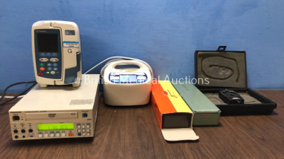 Mixed Lot Including 1 x Panasonic LQ-MD800 DVD Recorder (Powers Up) 1 x CareFusion Alaris GP Plus Infusion Pump (Powers Up with Blank Screen) 1 x Covi